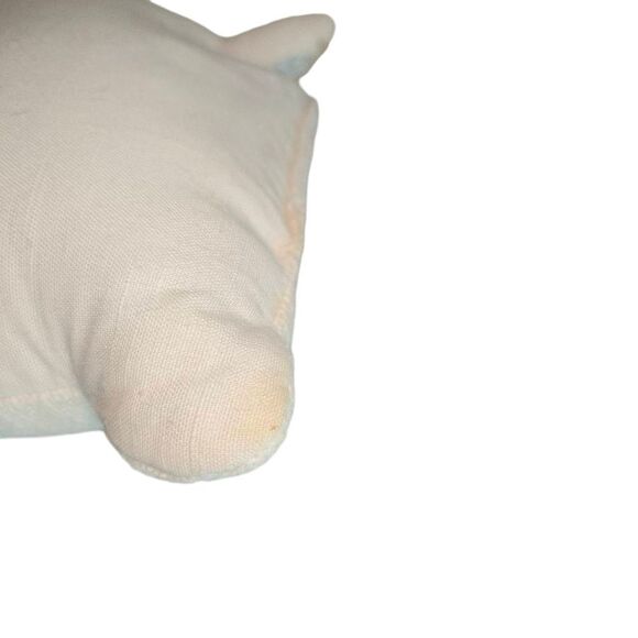 Vintage Enchanted Embroidered Floral Cottagecore Bunny Plush Pillow - Picture 4 of 5